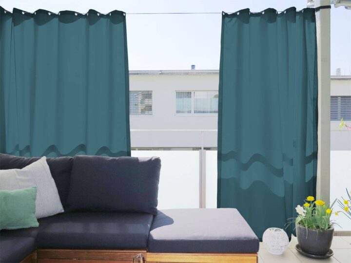 Outdoor-Vorhang (Marine) Wetterfest für Aussen (SANTORINI)