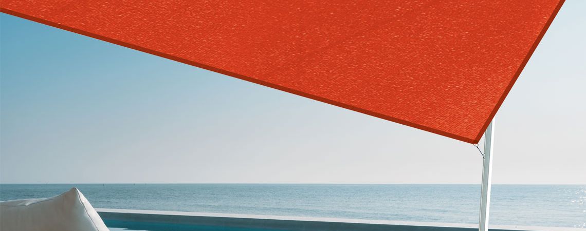 Sonnensegel Dreieck 3m: Sonnensegel rot Outdoor-Bereich