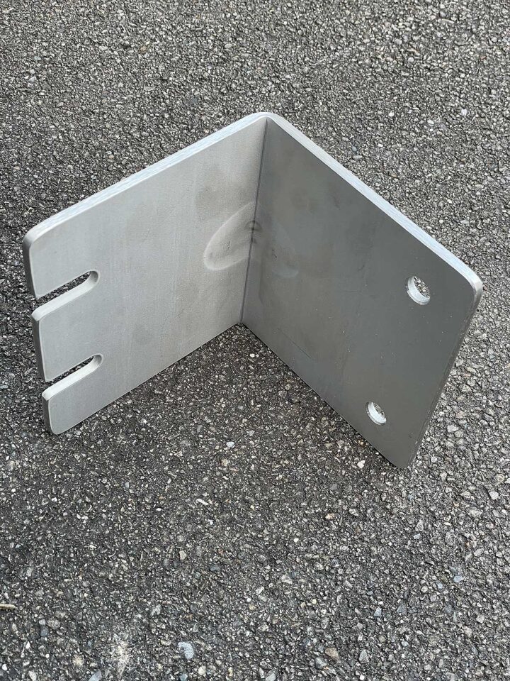 Wandhalterung Ausseneck aus Edelstahl